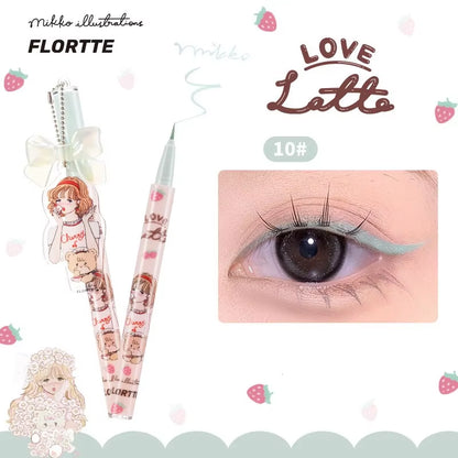 FLORTTE MIKKO Eyeliner Branded Color Liquid Eyeliner Eye Waterproof Long Lasting Eye Liner Easy to Wear Eyes Makeup Cosmetics