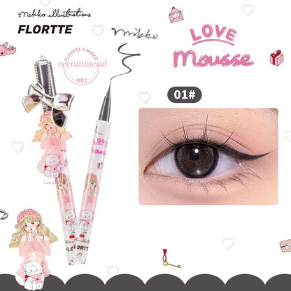 FLORTTE MIKKO Eyeliner Branded Color Liquid Eyeliner Eye Waterproof Long Lasting Eye Liner Easy to Wear Eyes Makeup Cosmetics