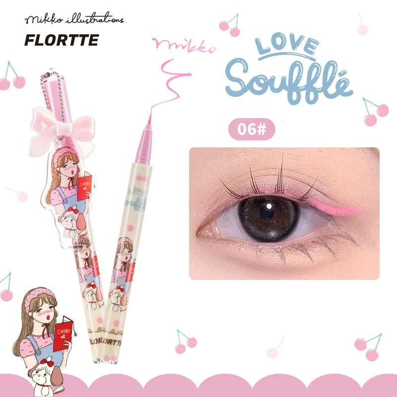 FLORTTE MIKKO Eyeliner Branded Color Liquid Eyeliner Eye Waterproof Long Lasting Eye Liner Easy to Wear Eyes Makeup Cosmetics