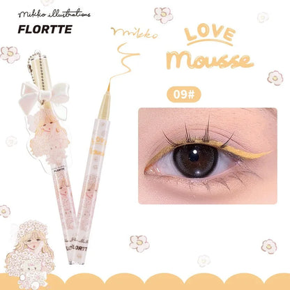 FLORTTE MIKKO Eyeliner Branded Color Liquid Eyeliner Eye Waterproof Long Lasting Eye Liner Easy to Wear Eyes Makeup Cosmetics