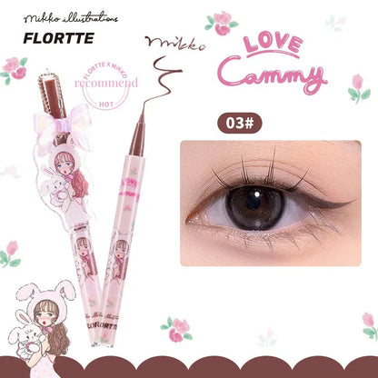 FLORTTE MIKKO Eyeliner Branded Color Liquid Eyeliner Eye Waterproof Long Lasting Eye Liner Easy to Wear Eyes Makeup Cosmetics